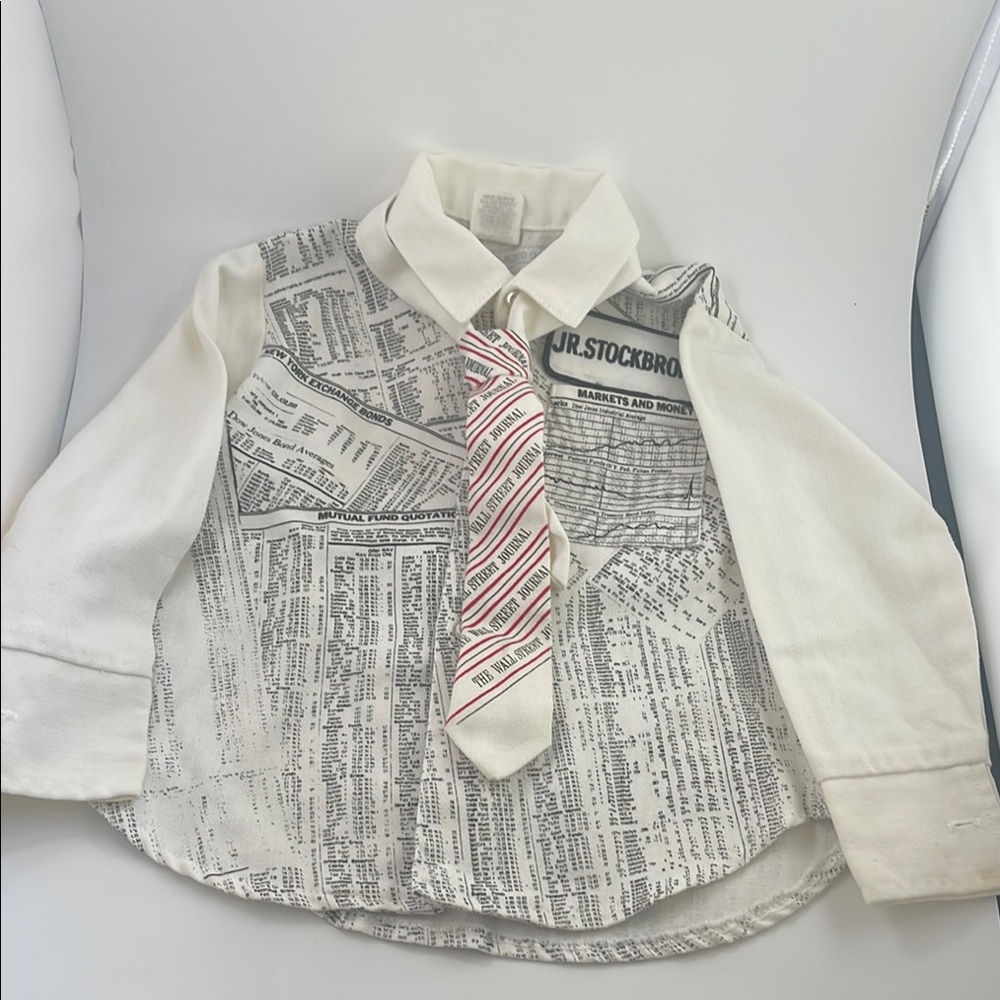 Stockbroker Button Down Long sleeve Shirt size 2T Vintage